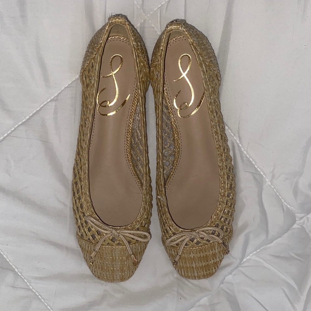 Sam Edelman Woven Ballet Flats in Light Tan